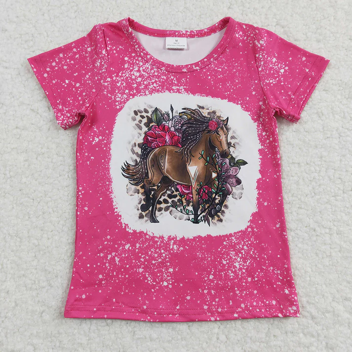 RTS NO MOQ baby girl clothes Short Sleeve Top