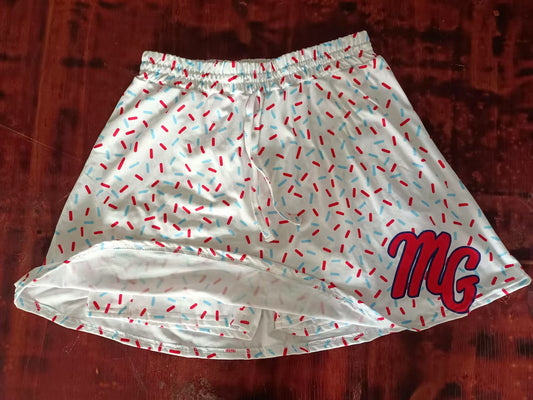 Custom moq 3 eta 6-7weeks team white kids clothes girls skirt