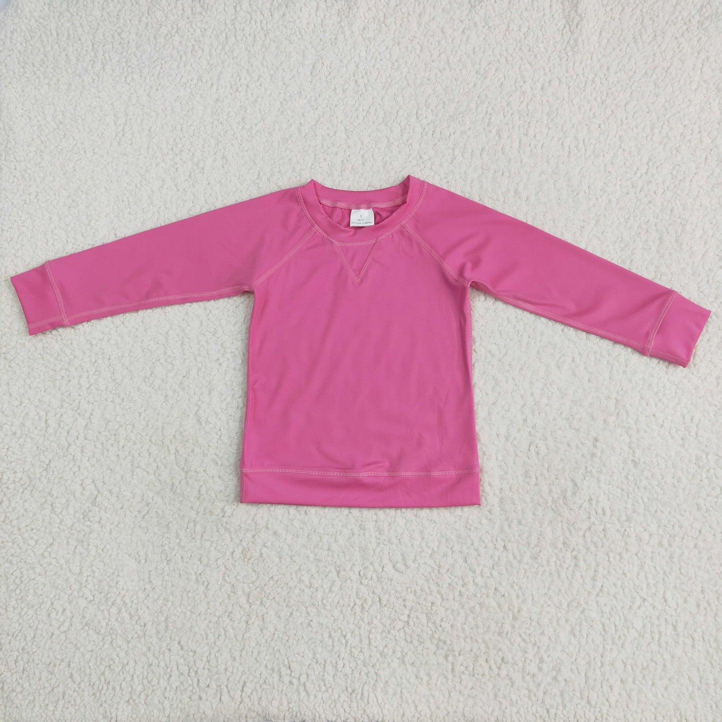 RTS NO MOQ GT0968 Pure rose red yoga long-sleeved top