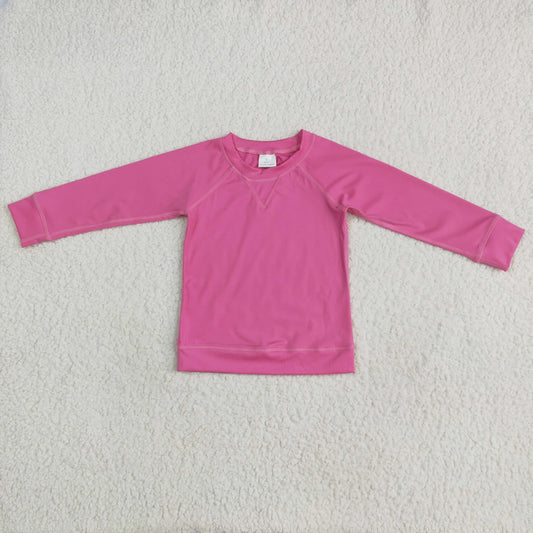 RTS NO MOQ GT0968 Pure rose red yoga long-sleeved top