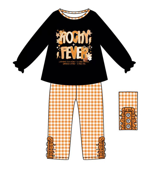 Custom moq 5 mix size eta 6-8weeks baby girl clothes black long sleeve pants set -25.9.11
