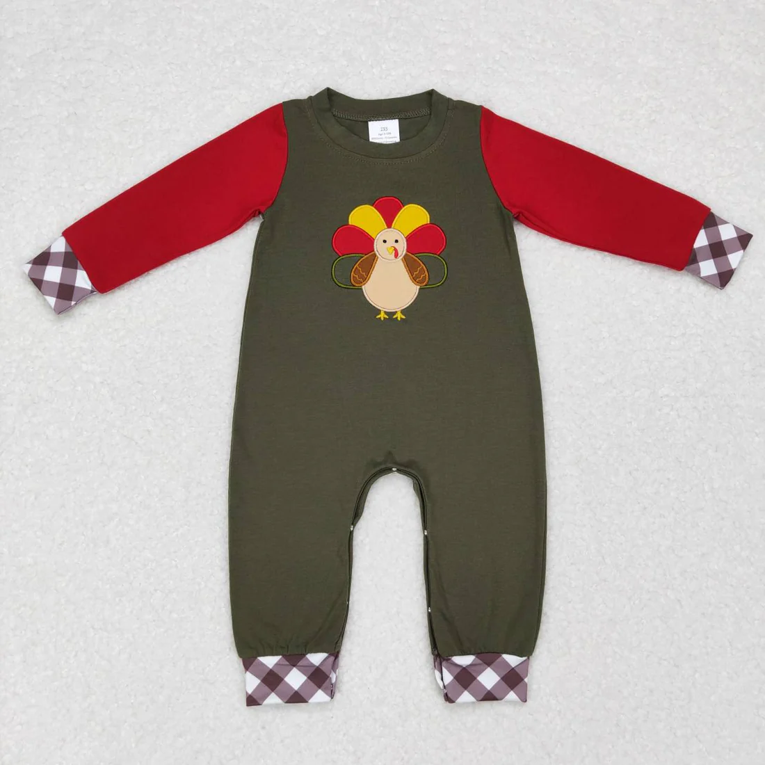 RTS NO MOQ Sibling Baby girls clothes Embroidery turkey long-sleeved trousers suit & rompers