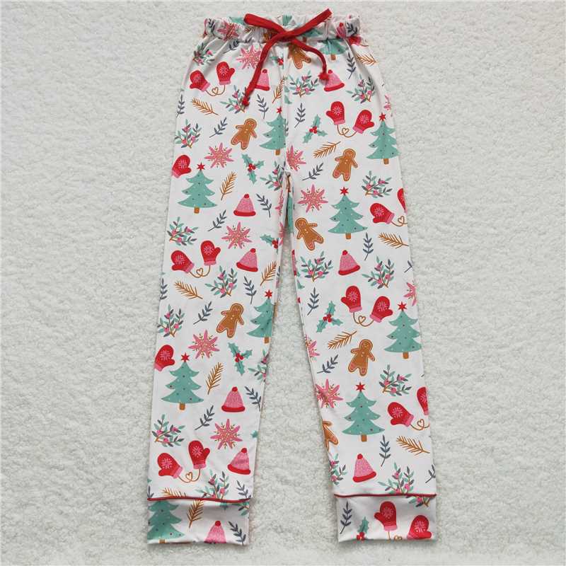 Baby boys girls Christmas style Christmas tree and cookies print on white Family Series Siblings Set