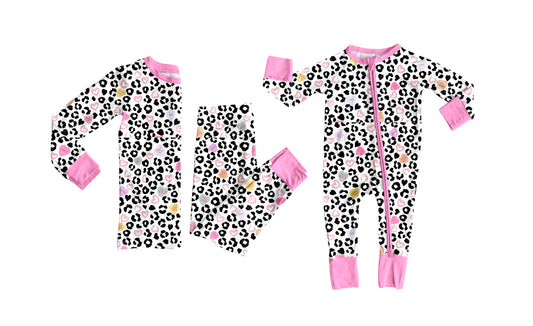 25.9.25 custom each style moq 8 eta 6-8week Sibling Sisters leopard baby girl clothes long sleeve pants sets and romper match family design