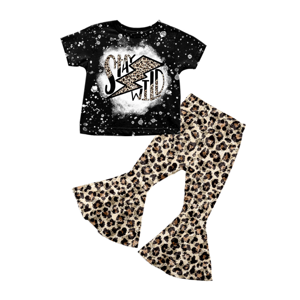 12.11 custom each style moq 5eta 4-6week Sibling Sister leopard baby girl sets and sets 2 match family design