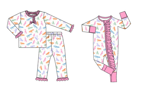 25.9.4 custom each style moq 5eta 4-6week Sibling Sisters bow baby girl clothes long sleeve pants sets and romper match family design