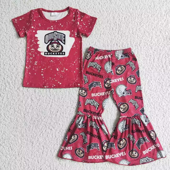 RTS NO MOQ Thomas the Tank Engine Red Short-Sleeved Flared Pants Set & Short-Sleeved Top & Short-Sleeved Dress