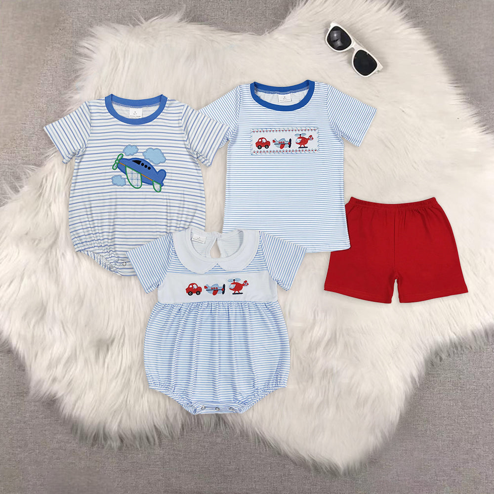 Baby Boys Shirt Shorts Summer Brother Rompers Outfits Clothes Sets