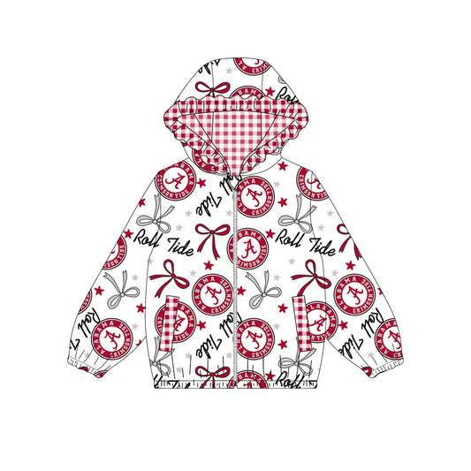Custom moq 5 mix size milk silk summer teams baby girls clothes lace bow hooded long sleeve top-25.9.2