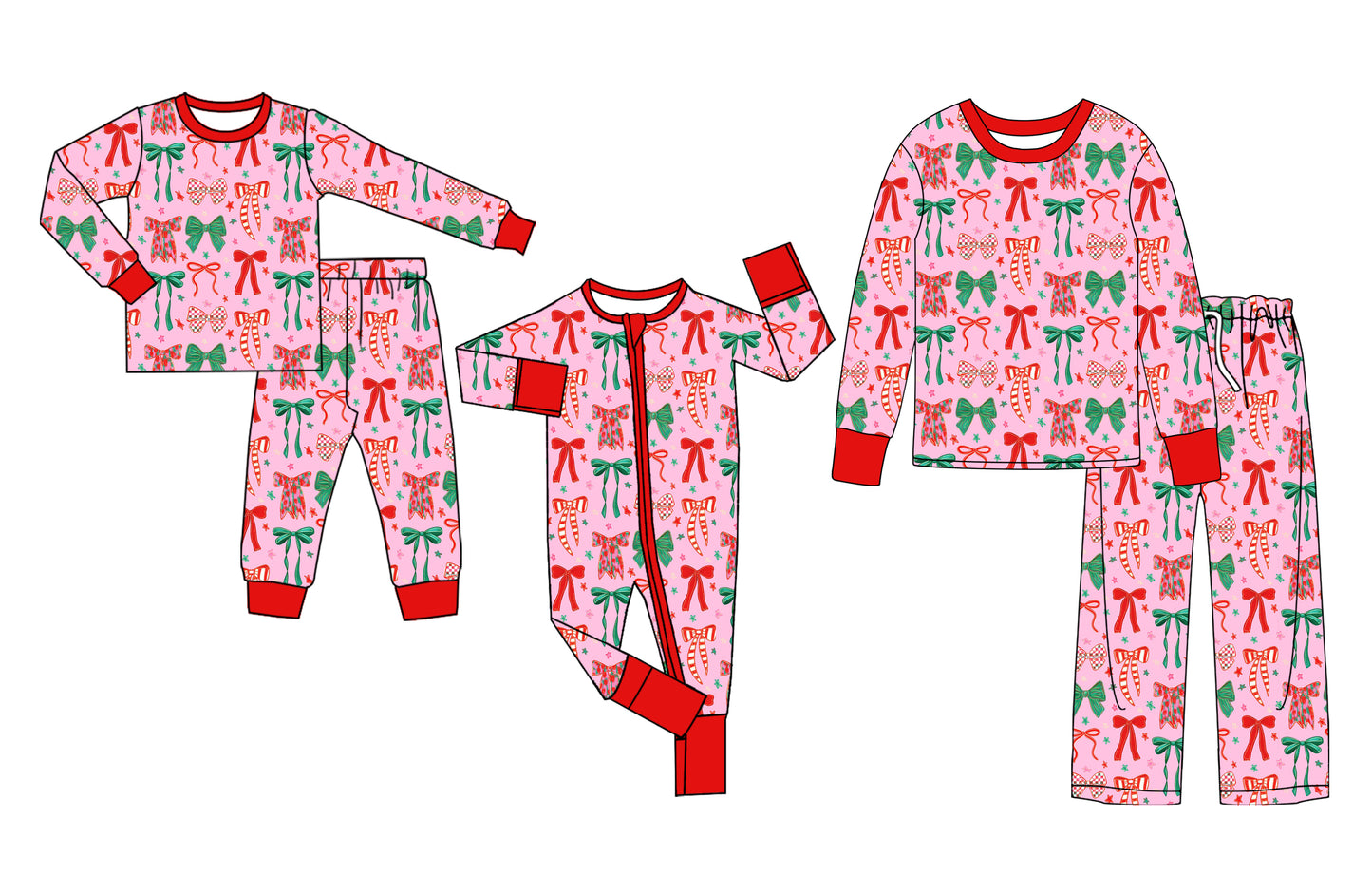 25.9.16 custom each style moq 5eta 6-8week Sibling Sister Christmas bow baby long sleeve pants sets and romper and adult set match design
