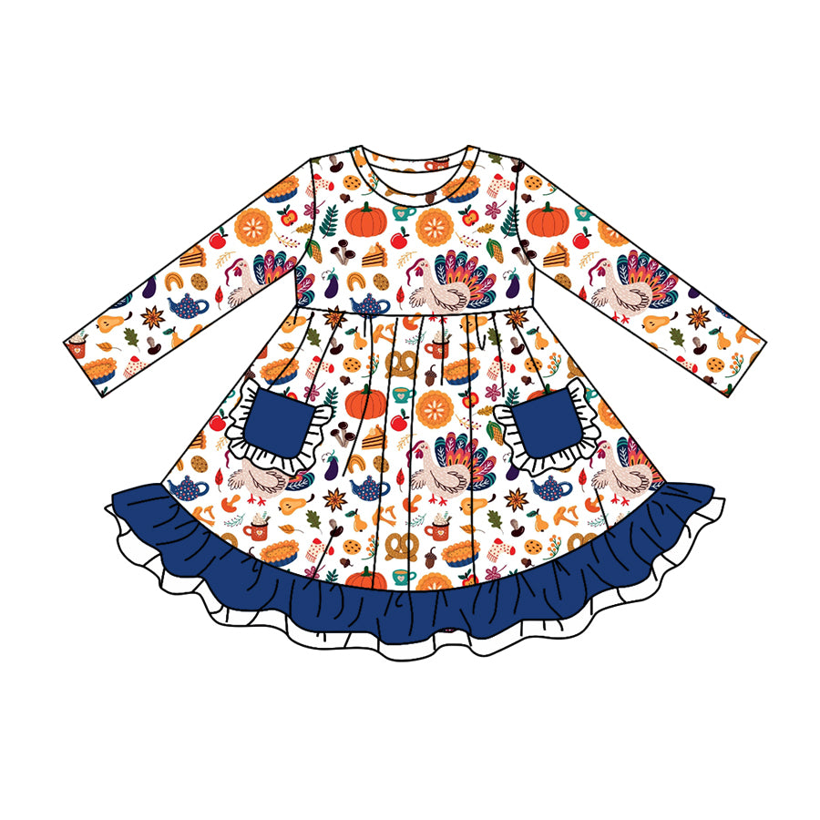 5.29 custom each style moq 5eta 4-5week Sibling Sister pumpkin boys outfits and dress and baby romper and aldult pants match family design