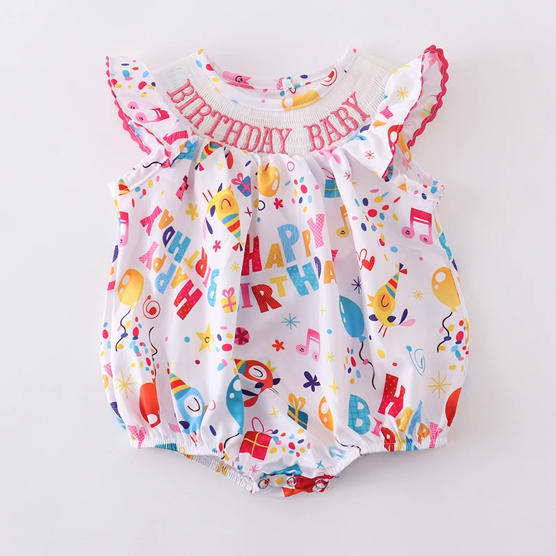 5.17custom each style moq 5eta 4-5week Sibling Sister BIRTHDAY GIRL print  girls dress and baby romper match family design
