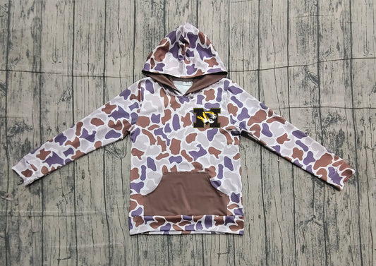 Custom moq 5 mix size milk silk baby boys clothes team camouflage summer hooded long sleeve top-25.11.20