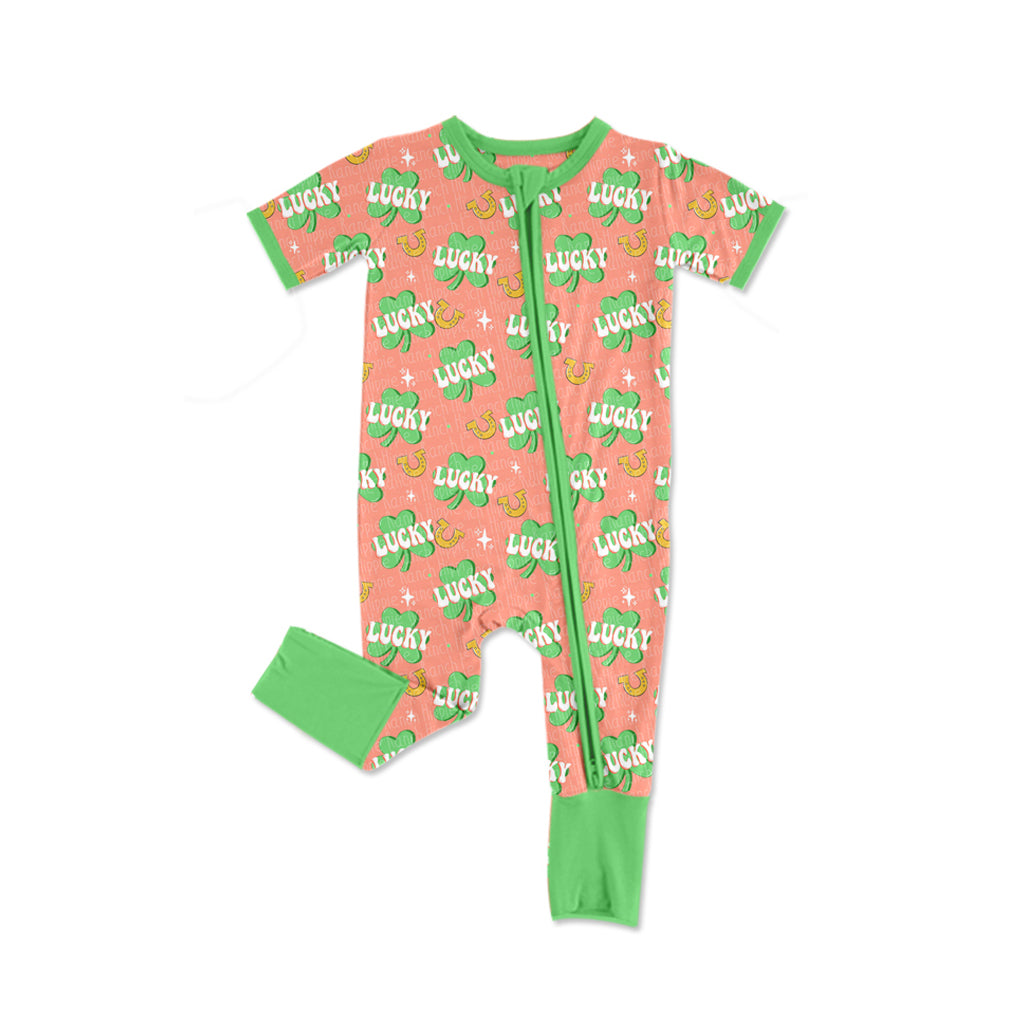 11.2 custom each style moq 5eta 4-6week Sibling Sister lucky baby girl sets and dress and rompers match family design