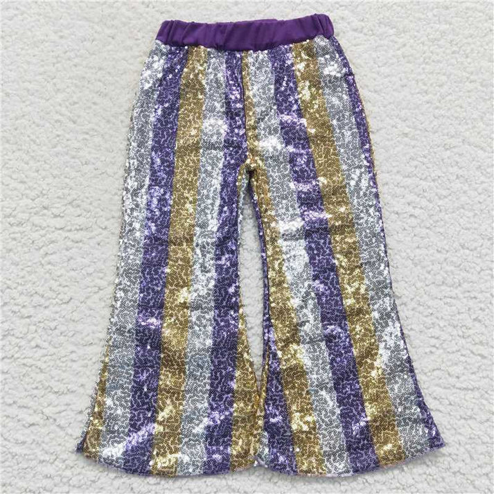 RTS NO MOQ Sibling baby girl clothes SEAUIN All Colors Sequined Gari Safety Pants add  lining