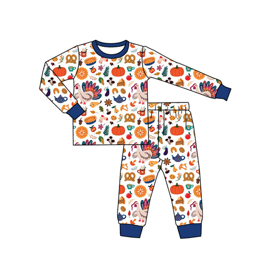 5.29 custom each style moq 5eta 4-5week Sibling Sister pumpkin boys outfits and dress and baby romper and aldult pants match family design