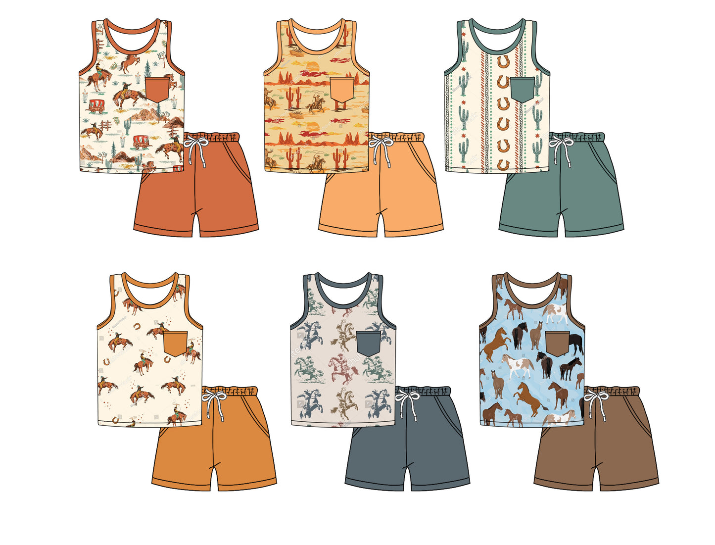 2.27 custom each style moq 5eta 4-6week Sibling Sister baby girls short sleeve shorts sets and set 6 match design