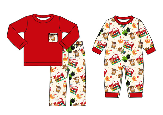 25.9.9 custom each style moq 5eta 4-6week Sibling Sisters baby boy clothes long sleeve pants sets and romper match family design