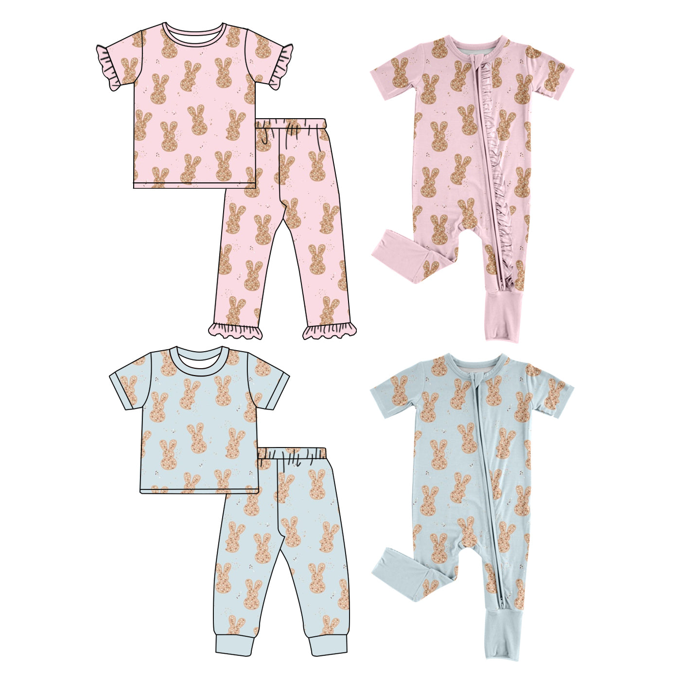 12.14 custom each style moq 5eta 4-6week Sibling Sister  easter baby girl sets and sets 2 and boy rompers and girl romper match family design
