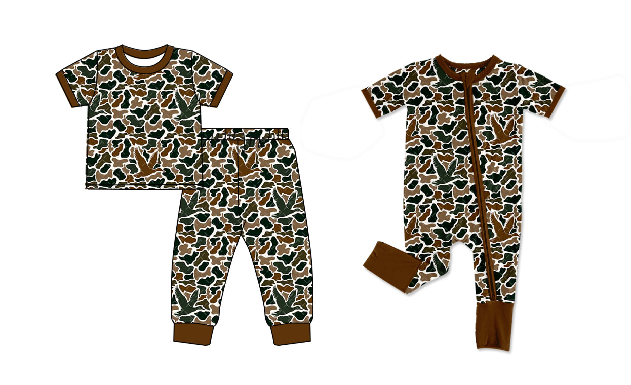11.13 custom each style moq 5eta 4-6week Sibling Sister camouflage baby girls short sleeve sets and rompers match design