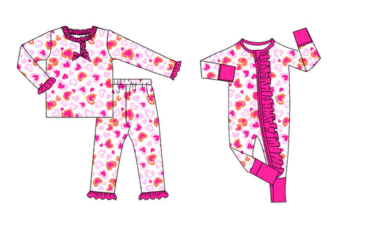 25.9.4 custom each style moq 5eta 4-6week Sibling Sisters love baby girl clothes long sleeve pants sets and romper match family design