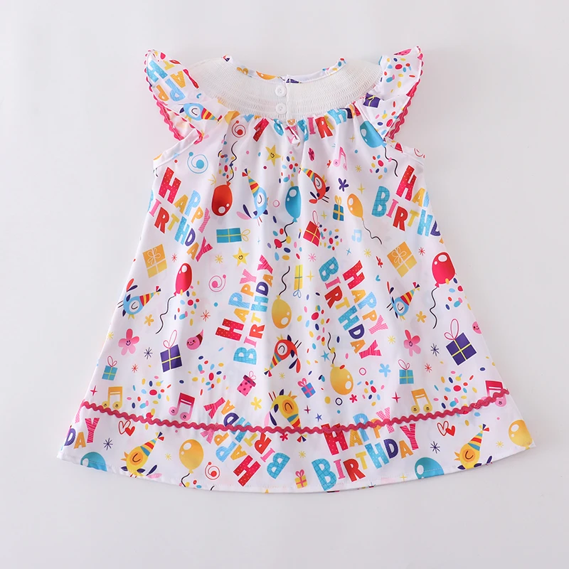 5.17custom each style moq 5eta 4-5week Sibling Sister BIRTHDAY GIRL print  girls dress and baby romper match family design