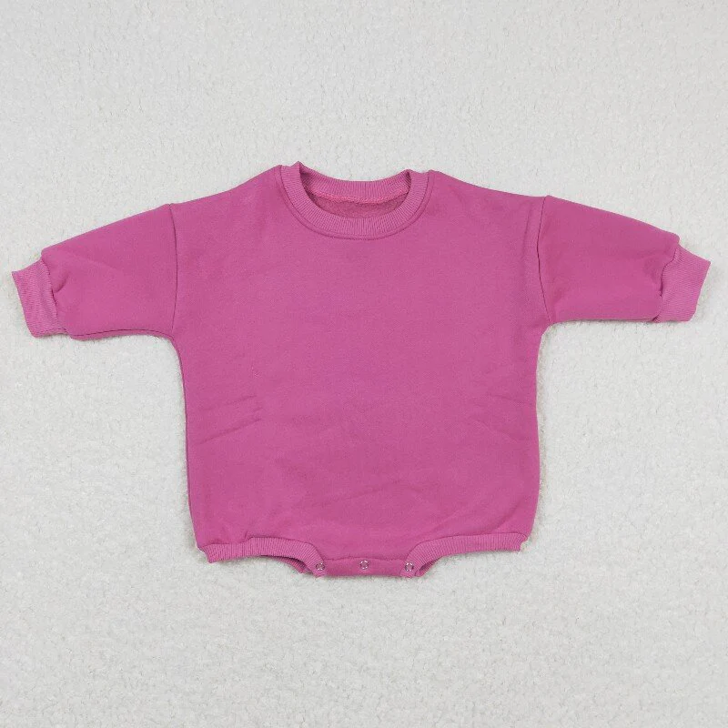 RTS NO MOQ Sibling baby girl boys clothes Fleece-lined long-sleeved bodysuits