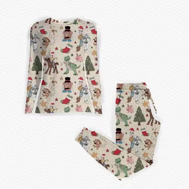 custom moq 5 eta 6-7weeks baby boy clothes Christmas Long Sleeve Long Pants Set