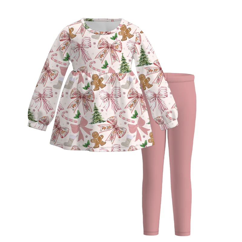 Custom moq 5 each style eta 6-7weeks baby girl clothes long sleeve pants sets 1 and sets 4-25.7.14