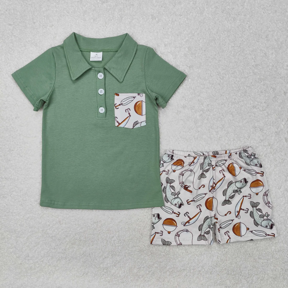 RTS NO MOQ Sibling Baby boy clothes camouflage duck Short Sleeve shorts Suits