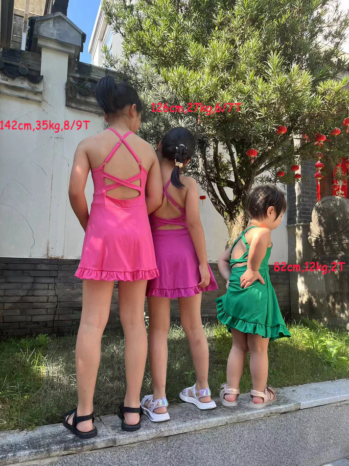 RTS NO MOQ Solid color yoga wear suspender dress