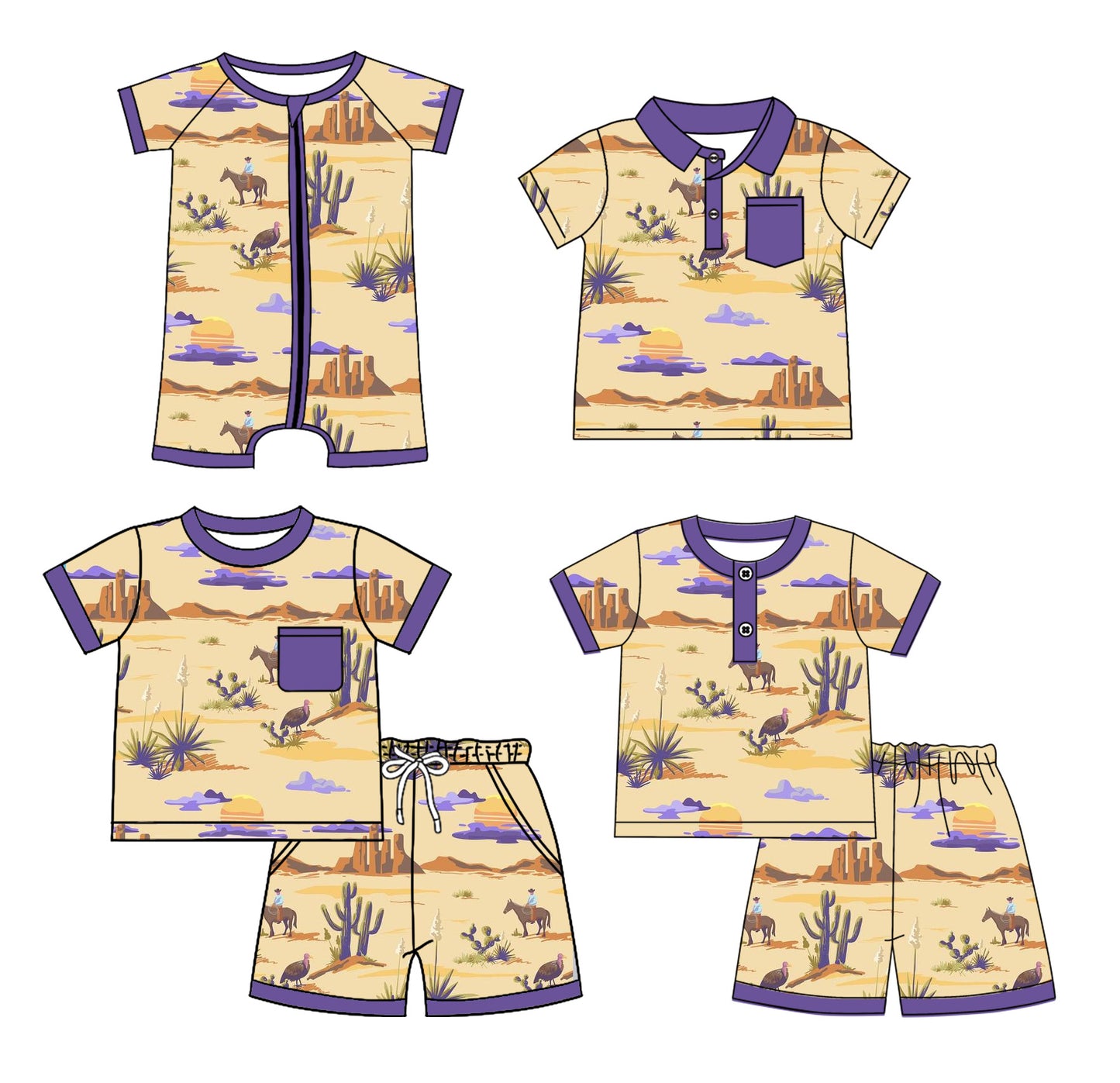 3.3 custom each style moq 5eta 4-6week Sibling Sister horse catcus baby girl sets 1 and sets 2 and boy rompers and top match family design