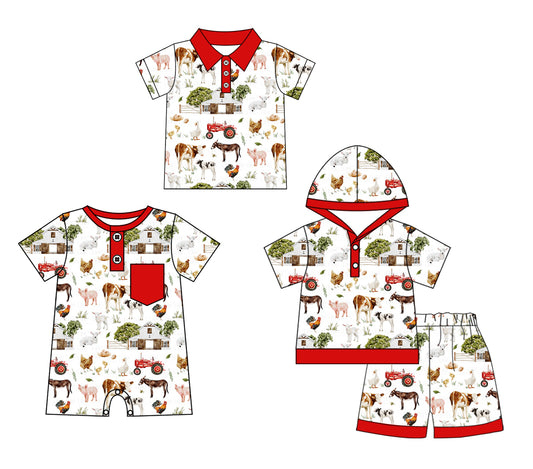 11.23 custom each style moq 5eta 4-6week Sibling Sister animal baby boy short sleeve shorts sets and boy romper and top match design