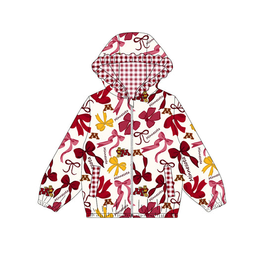 Custom moq 5 mix size milk silk summer teams baby girls clothes lace bow red hooded long sleeve top-25.9.2