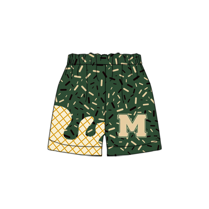 Custom Special character style tops and shorts. green Beach