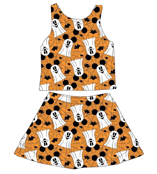 Custom moq 5 yoga fabric each style eta 6-7weeks baby girls summer halloween sleeveless skirts shorts sets-25.8.1