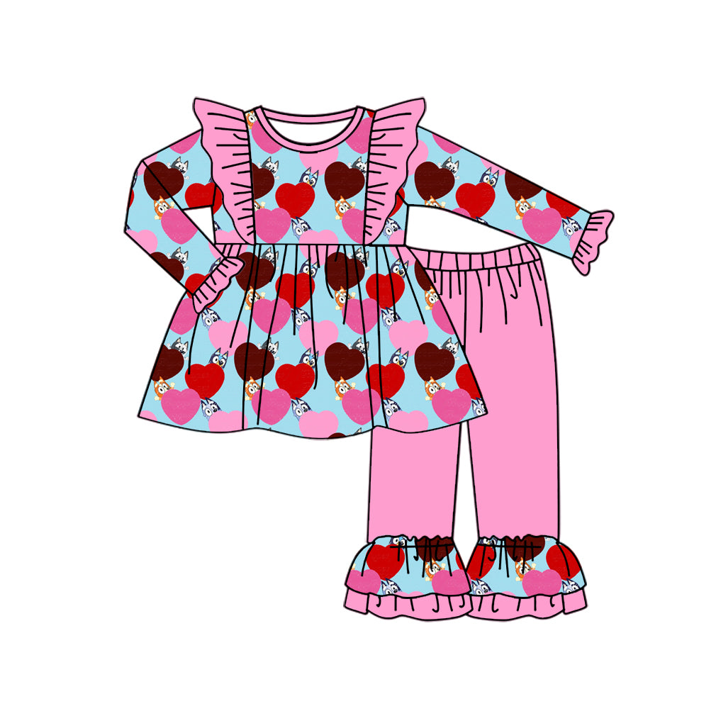 9.7 custom each style moq 5eta 4-6week Sibling Sister love rose red baby girl sets and dress and rompers match family design