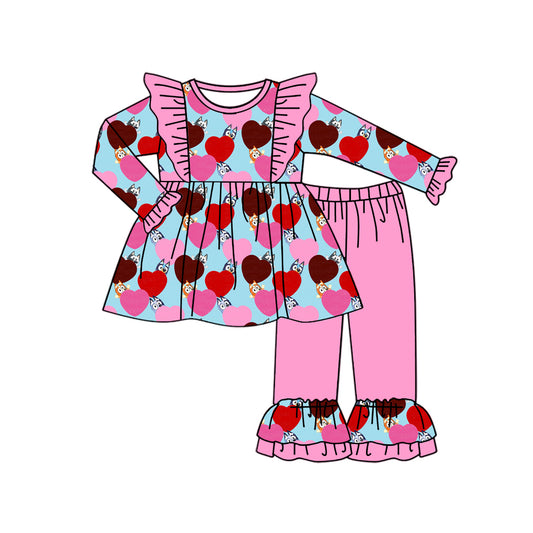 9.7 custom each style moq 5eta 4-6week Sibling Sister love rose red baby girl sets and dress and rompers match family design