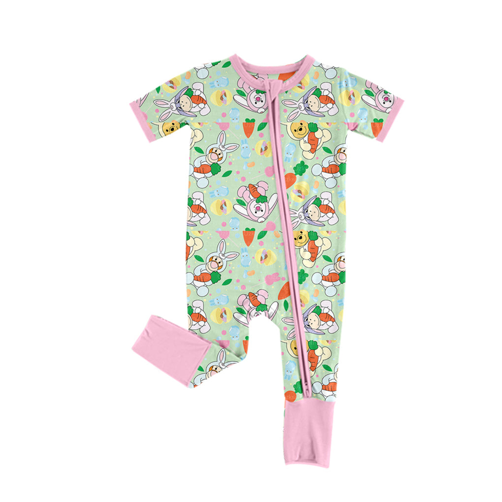10.21 custom each style moq 5eta 4-6week Sibling Sister easter rabbit pink baby girl sets and dress and rompers match family design