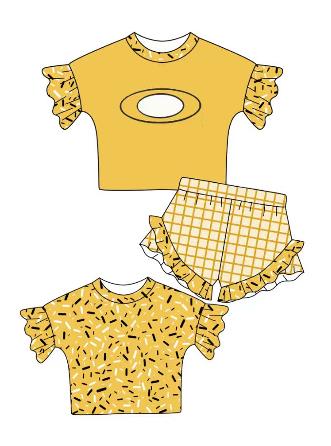Custom moq 5 mix size milk silk summer teams baby girl clothes short sleeve shorts sets