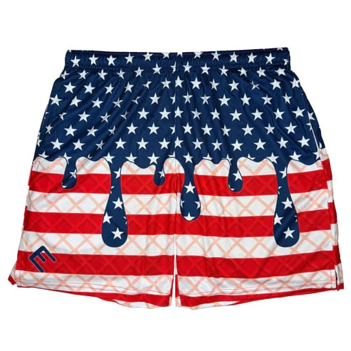 Custom moq 5 each style eta 6-7weeks star july 4th blue icde red stripe summer shorts