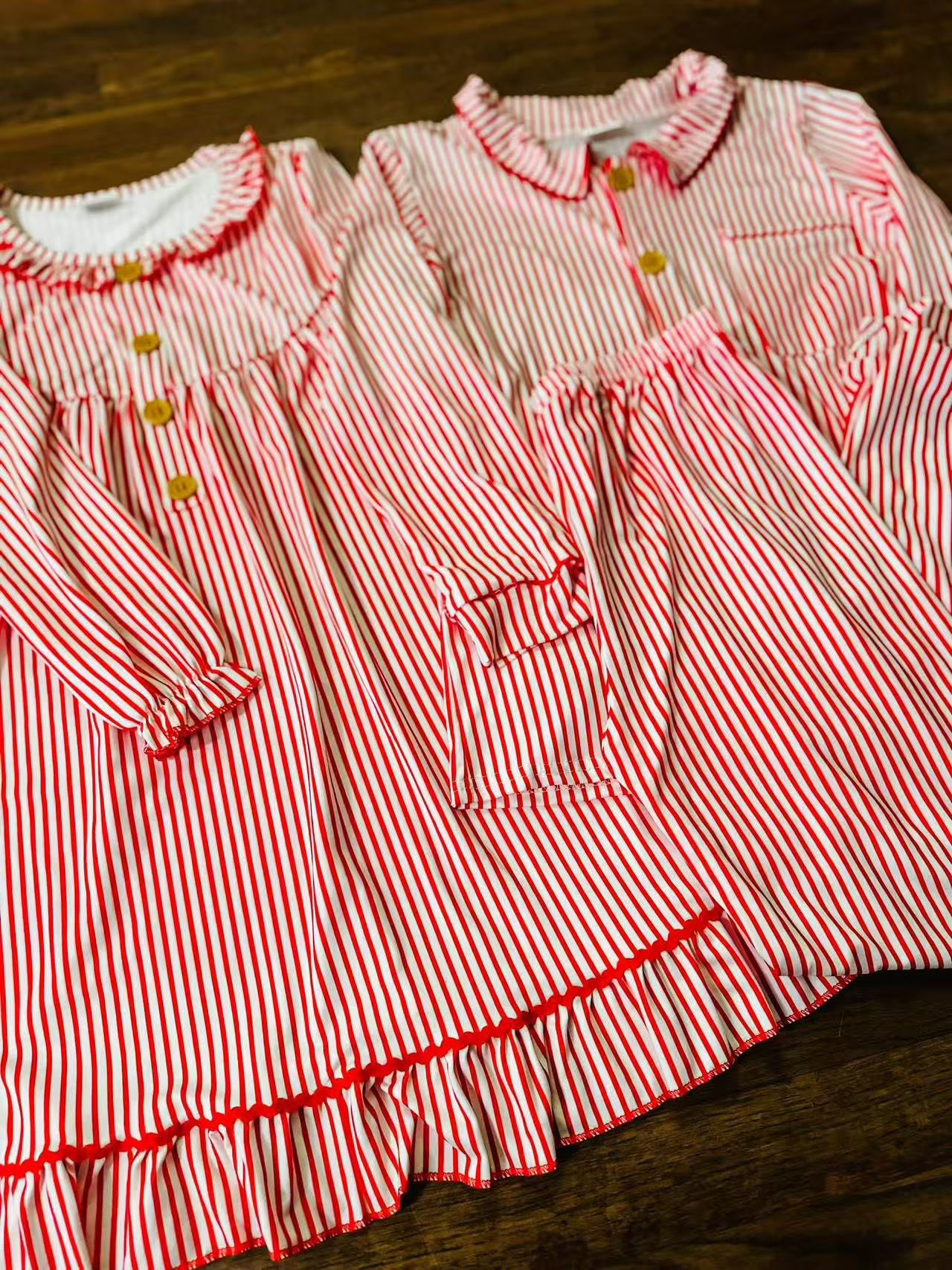 RTS Sibling baby Boys and girls Christmas long Sleeve pants sets dress