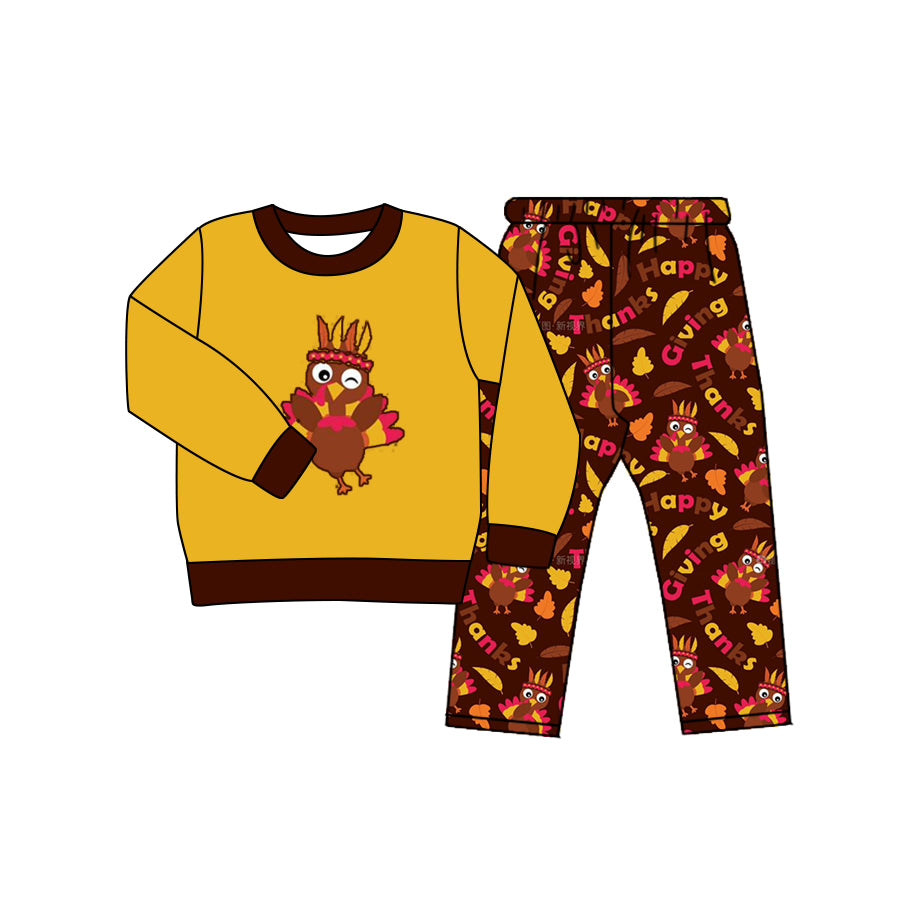 5.29 custom each style moq 5eta 4-5week Sibling Sister turkey yellow boys outfits and romper match family design
