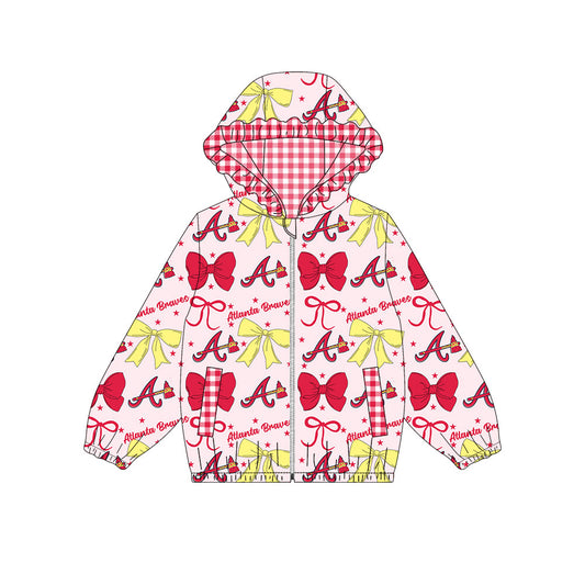 1002-Custom moq 8 mix size milk silk summer team baby girls clothes bow red and yellow hooded long sleeve top-25.10.9
