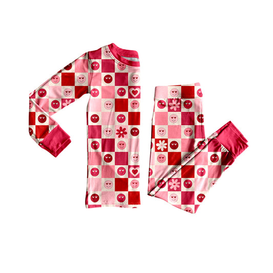 25.9.6 custom each style moq 5eta 4-6week Sibling Sisters smiley love baby girl long sleeve pants sets and dress and rompers match family design