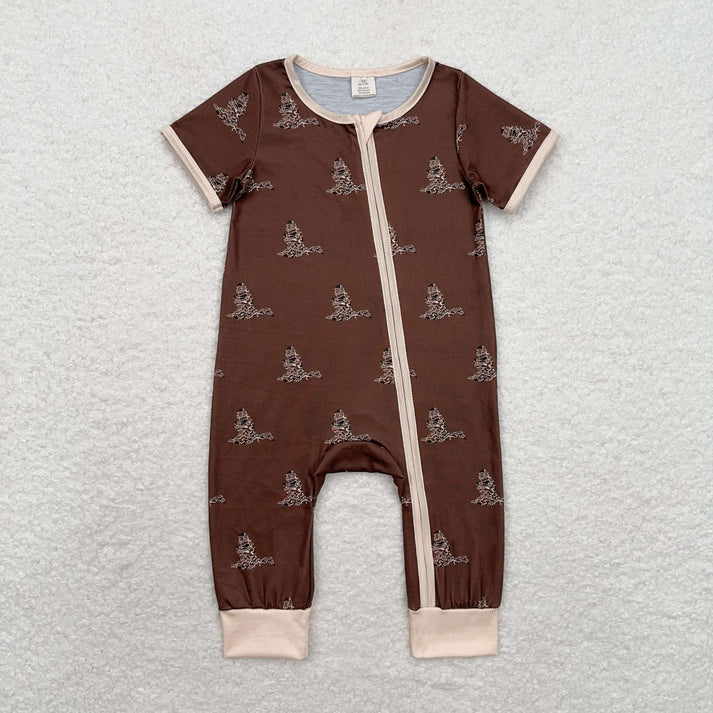 RTS NO MOQ Sibling Baby boy clothes camouflage short Sleeve Romper Mixed Sizes