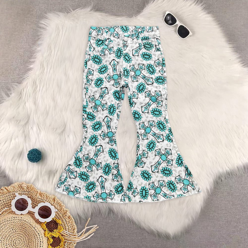 RTS NO MOQ Baby Girls Clothes Jeans: Flared & Ripped
