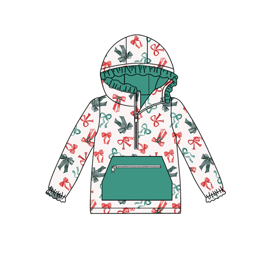 25.8.28 custom each style moq 5eta 4-6week Sibling Sisters Christmas bow baby girl long sleeve pants sets and top match family design