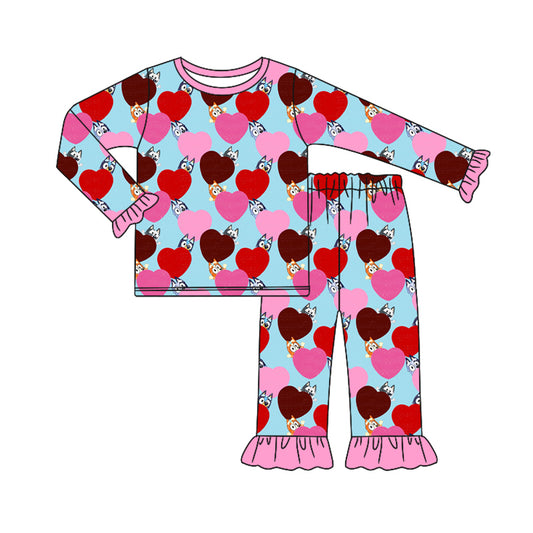 9.7 custom each style moq 5eta 4-6week Sibling Sister love rose red baby girls sets and rompers match family design