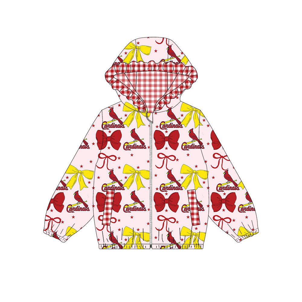 1002-Custom moq 8 mix size milk silk summer team baby girls clothes bow red and yellow hooded long sleeve top-25.10.9